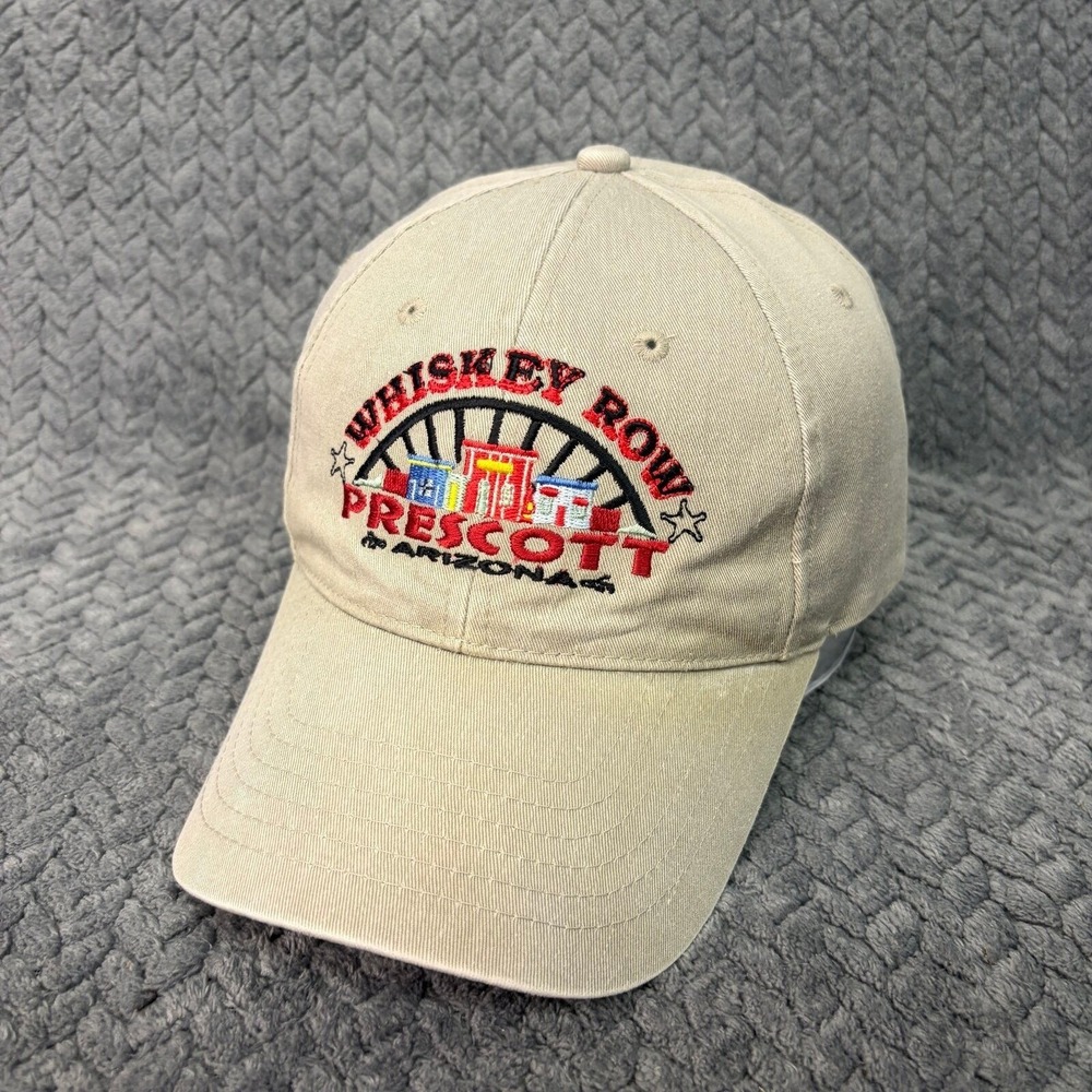 Royal Headwear Whiskey Row Prescott AZ Strapback OS Khaki Baseball Hat
